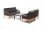 Лаунж-зона 4-местная Канны из дуба со столиком, коричневая 4sis