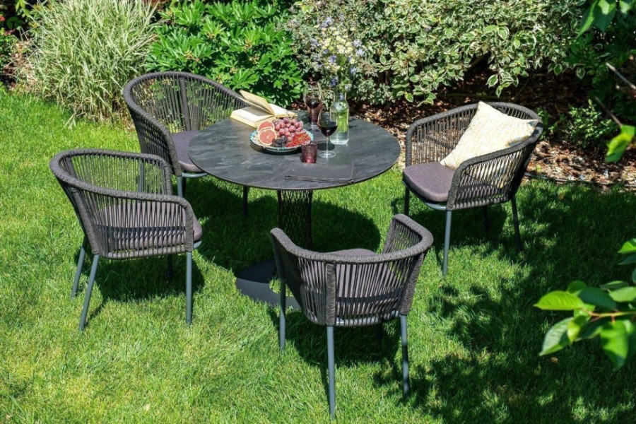 Обеденный стол из HPL Диего 100 серый гранит 4sis