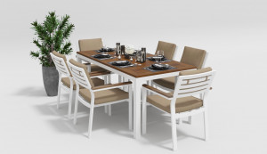 Обеденная группа Bella 180 бежевая Gardenini