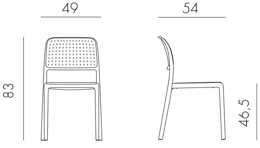 Стул пластиковый Bora Bistrot красный Nardi