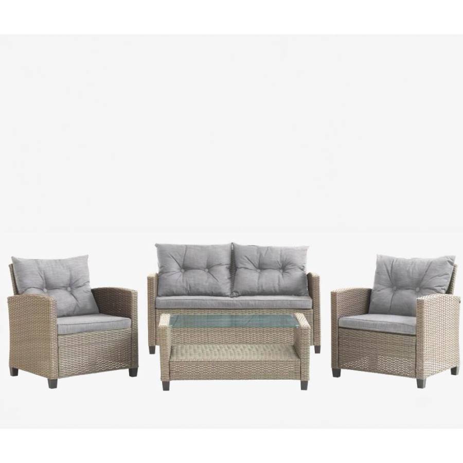 Комплект плетеной мебели AFM-805B Beige/Dark beige Афина