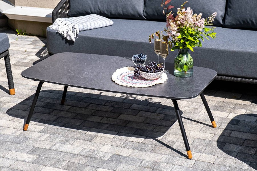 Лаунж-зона Верона 5-местная из роупа темно-серая 4sis