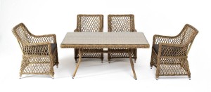 Обеденная группа Латте–140 L, соломенный 4sis