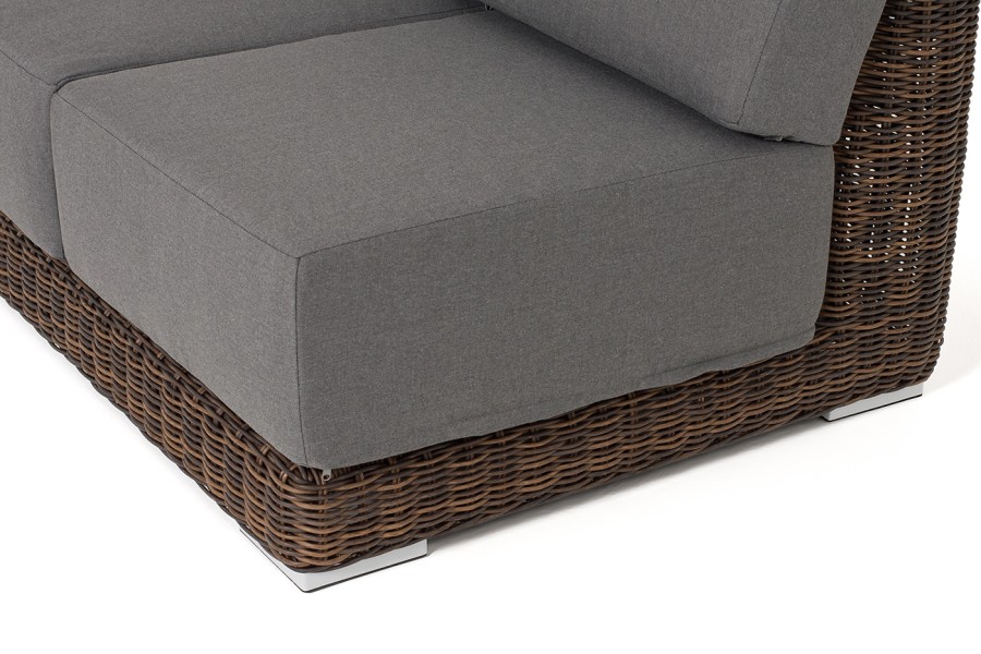 Диванный правый модуль Капри с подушками, цвет коричневый