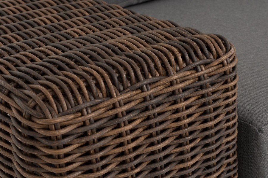 Диванный правый модуль Капри с подушками, цвет коричневый