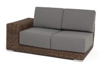 Диванный правый модуль Капри с подушками, цвет коричневый