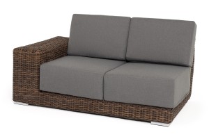 Диванный правый модуль Капри с подушками, цвет коричневый