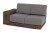 Диванный правый модуль Капри с подушками, цвет коричневый
