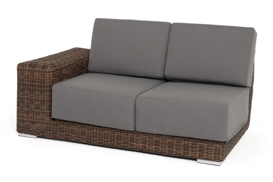 Диванный правый модуль Капри с подушками, цвет коричневый