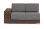 Диванный правый модуль Капри с подушками, цвет коричневый