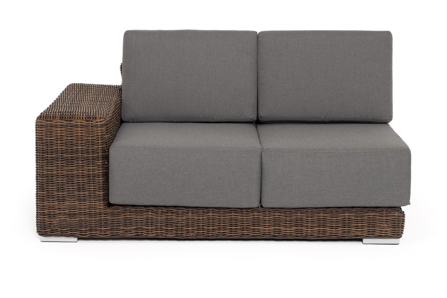 Диванный правый модуль Капри с подушками, цвет коричневый