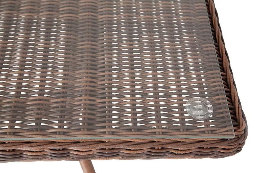 Обеденный стол из искусственного ротанга Латте Brown 200х90см 4sis