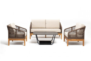 Лаунж-зона 4-местная Канны из дуба со столом Гранада 4sis Лаунж-зона 4-местная Канны из дуба со столом Гранада 4sis