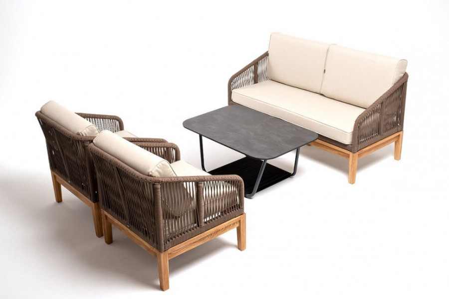 Лаунж-зона 4-местная Канны из дуба со столом Гранада 4sis