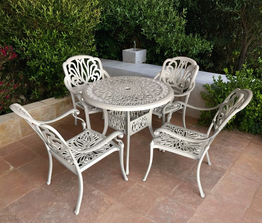 Набор мебели из литого алюминия Palermo 4 white Кит Маркет