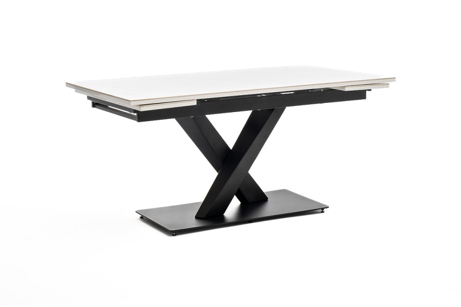 Стол Юпитер раздвижной обеденный, керамика, белый глянец 4sis