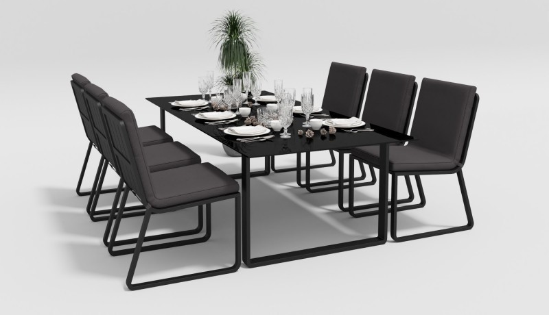 Обеденная группа Voglie-2 220 антрацит Gardenini