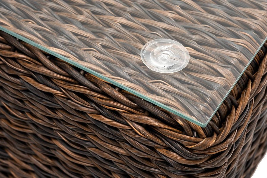 Столик из искусственного ротанга Лунго гиацинт, коричневый 4sis