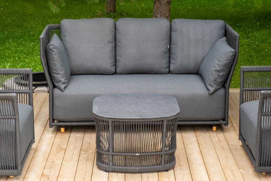 Журнальный стол Лугано из HPL, серый гранит 4sis