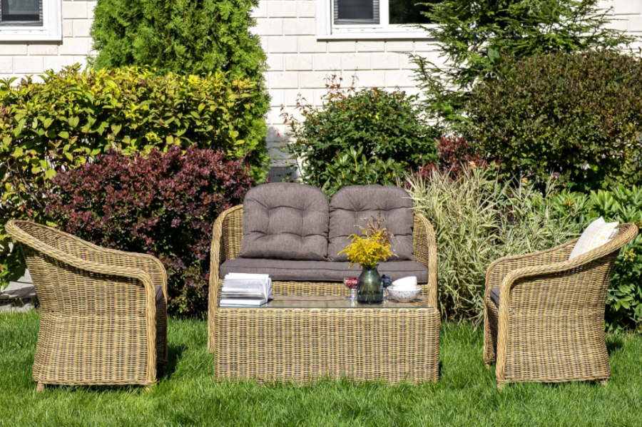 Двухместный диван Равенна соломенный 4sis