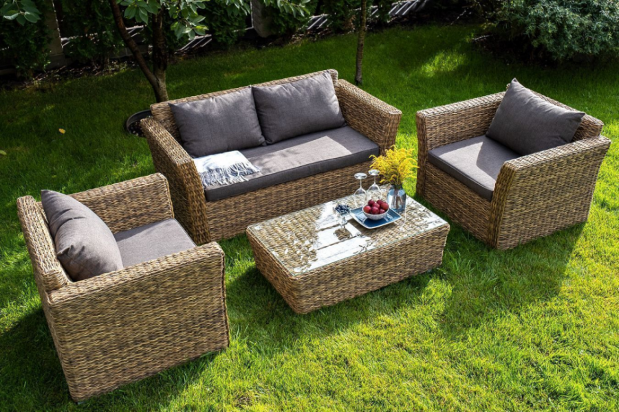 Лаунж-зона Капучино Сингл гиацинт соломенный 4sis