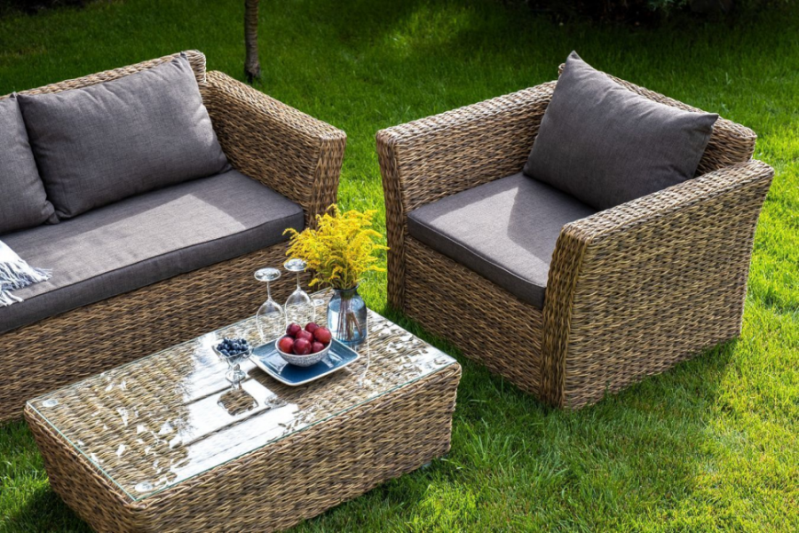 Лаунж-зона Капучино Сингл гиацинт соломенный 4sis