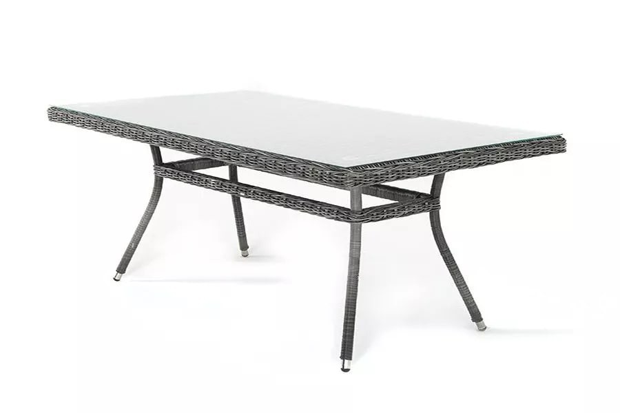 Обеденный стол из искусственного ротанга Латте Graphite 200х90см 4sis