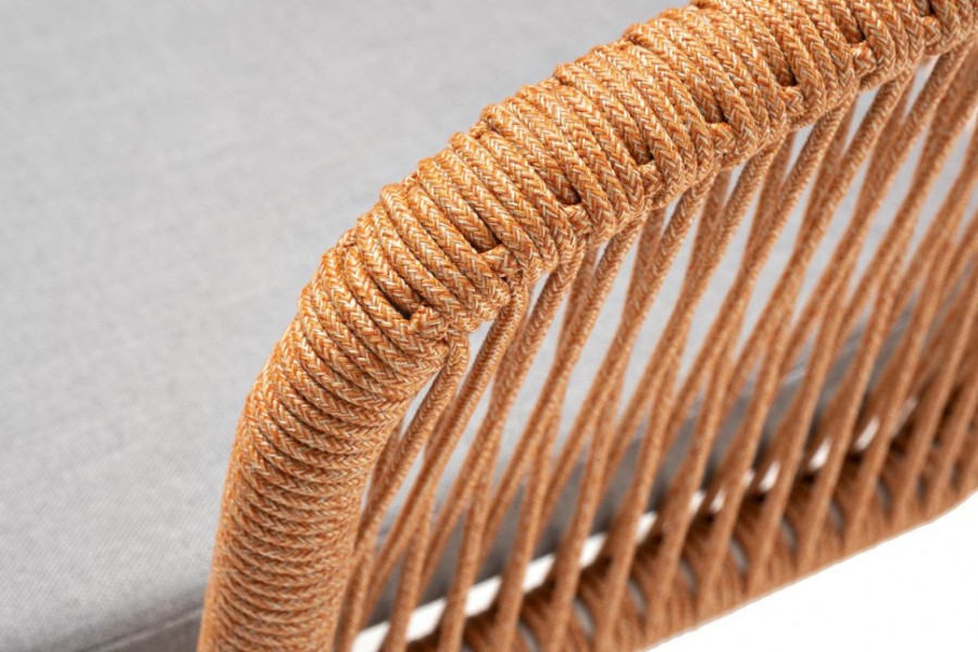 Плетеный стул из роупа Марсель оранжевый 4sis