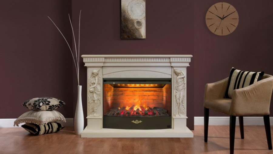 3D-электрокамин Diva 33 WT с очагом Firestar 33 3D Garden