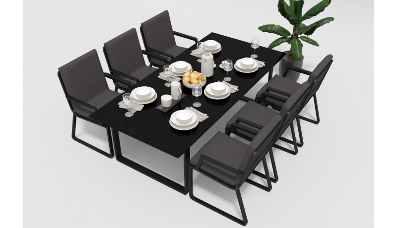 Обеденная группа Voglie 220 антрацит Gardenini