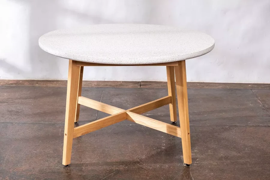 Стол обеденный из тика TALARA круглый 120 см Joygarden