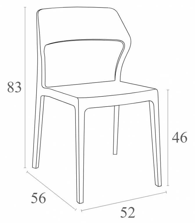 Стул пластиковый Snow оливковый Garden
