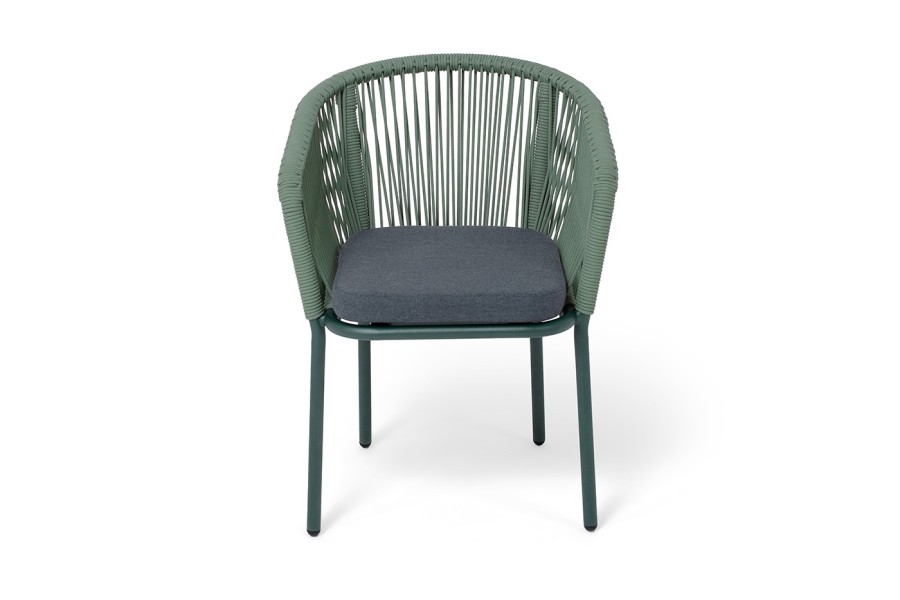 Стул плетеный из роупа Марсель, серо-зеленый 4sis