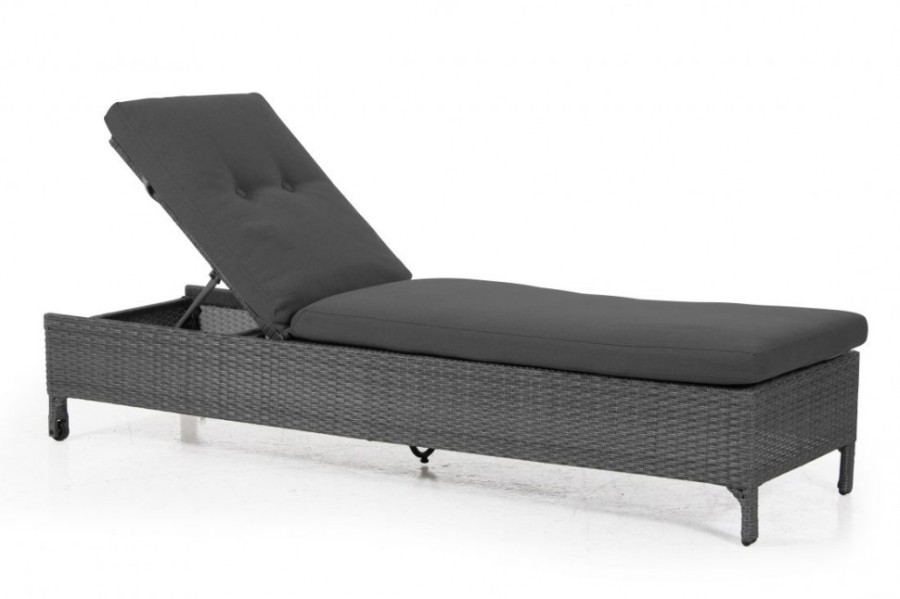 Шезлонг плетеный Soho grey Brafab