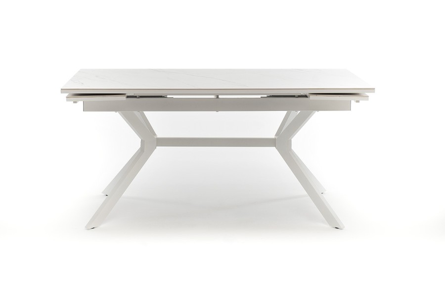 Стол Меркурий раздвижной обеденный, керамика, белый глянец, 4sis