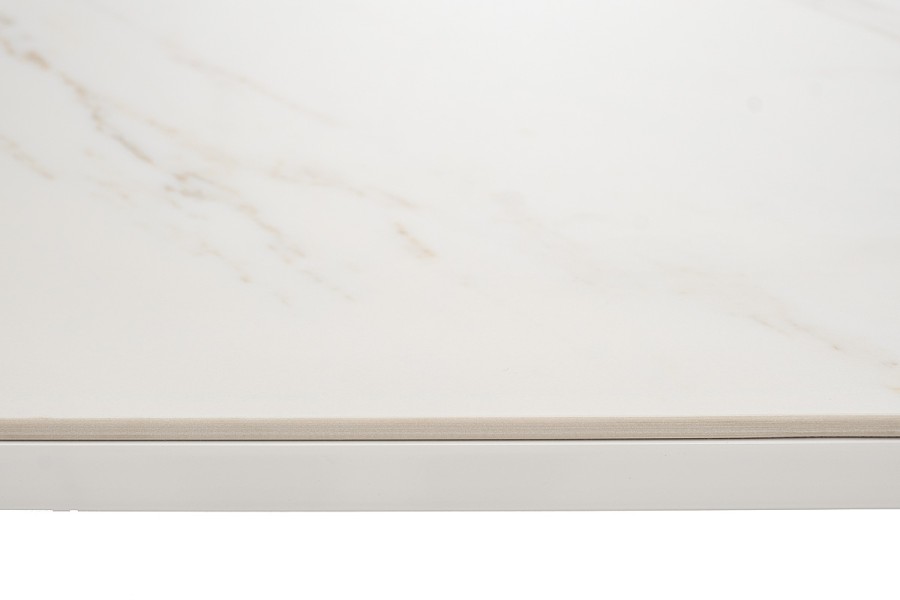 Стол Меркурий раздвижной обеденный, керамика, белый глянец, 4sis