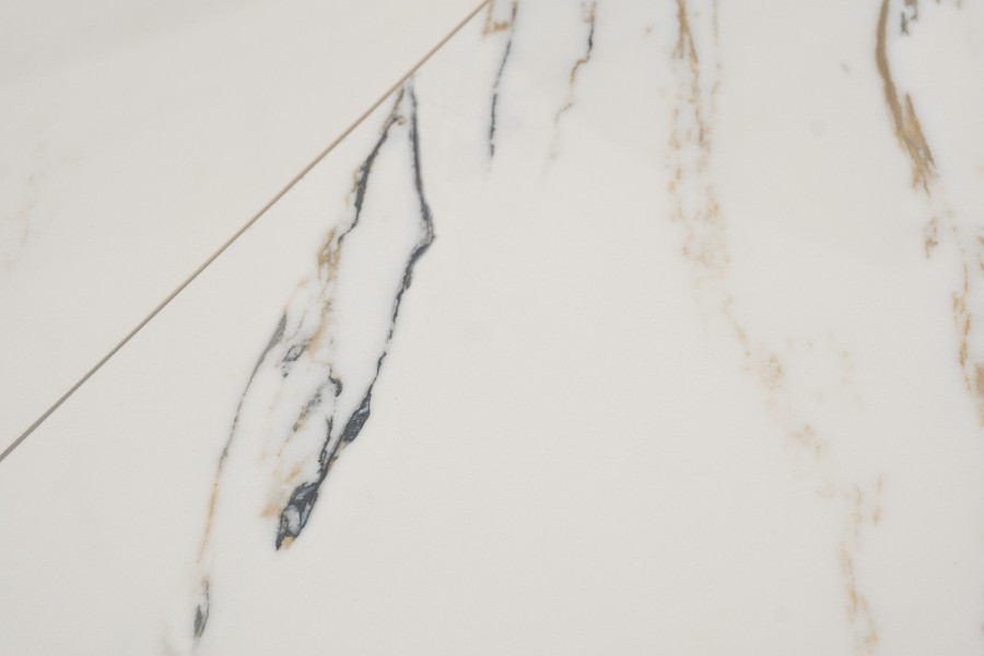 Стол Меркурий раздвижной обеденный, керамика, белый глянец, 4sis