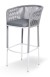 Cтул барный плетеный из роупа Марсель, светло-серый 4sis