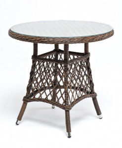 Стол из искусственного ротанга 80 Эспрессо коричневый 4sis