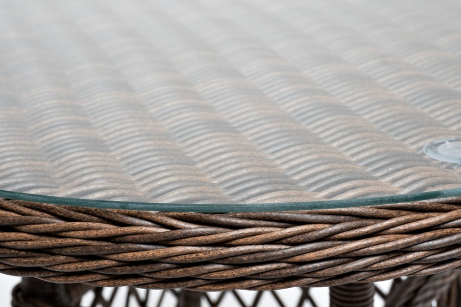 Стол из искусственного ротанга 80 Эспрессо коричневый 4sis