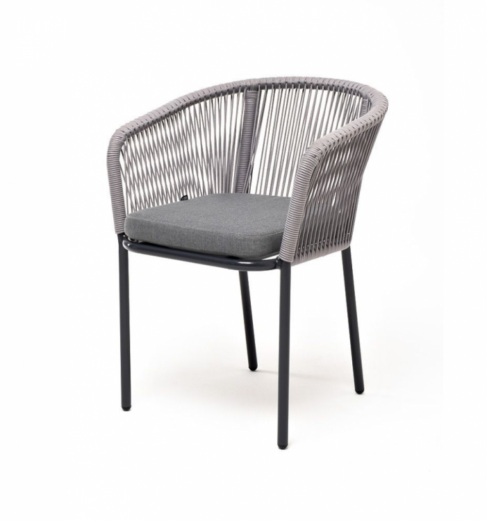 Плетеный стул из роупа Марсель светло-серый 4sis