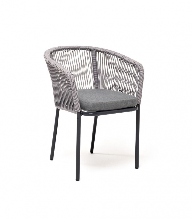 Плетеный стул из роупа Марсель светло-серый 4sis