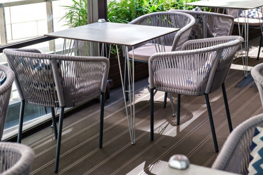 Плетеный стул из роупа Марсель светло-серый 4sis