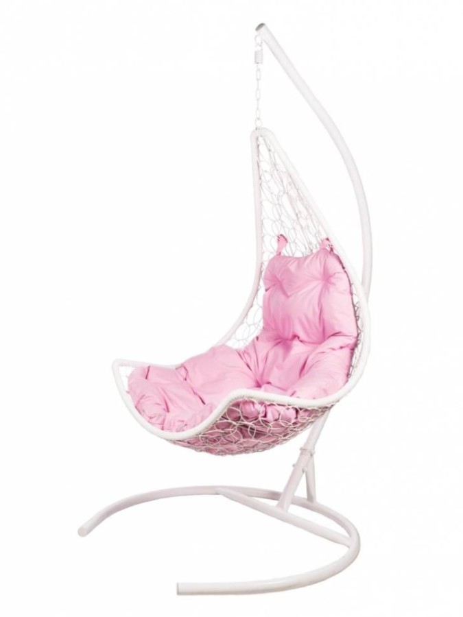 Подвесное кресло Wind White розовое Garden story