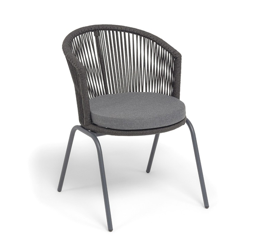 Стул плетеный из роупа Люксембург, темно-серый 4sis