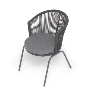 Стул плетеный из роупа Люксембург, темно-серый 4sis