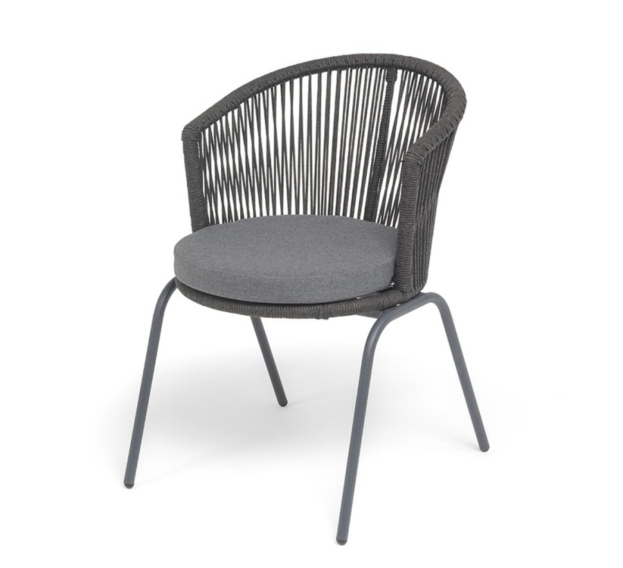 Стул плетеный из роупа Люксембург, темно-серый 4sis