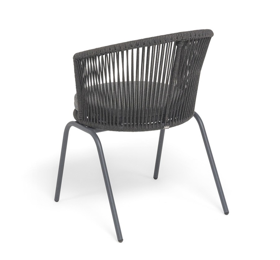 Стул плетеный из роупа Люксембург, темно-серый 4sis