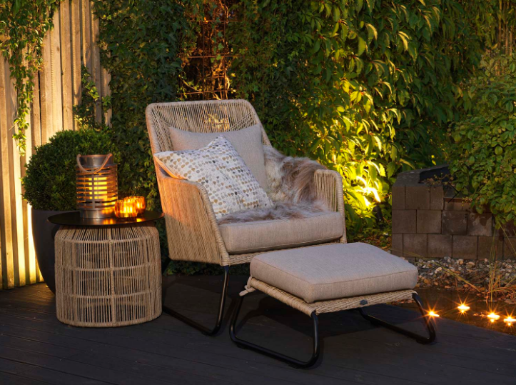 Кресло плетеное бежевое MIDWAY Brafab