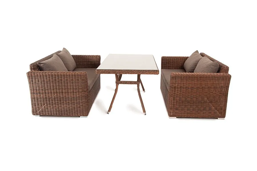 Обеденная группа плетеная из ротанга Мокко Brown 4sis